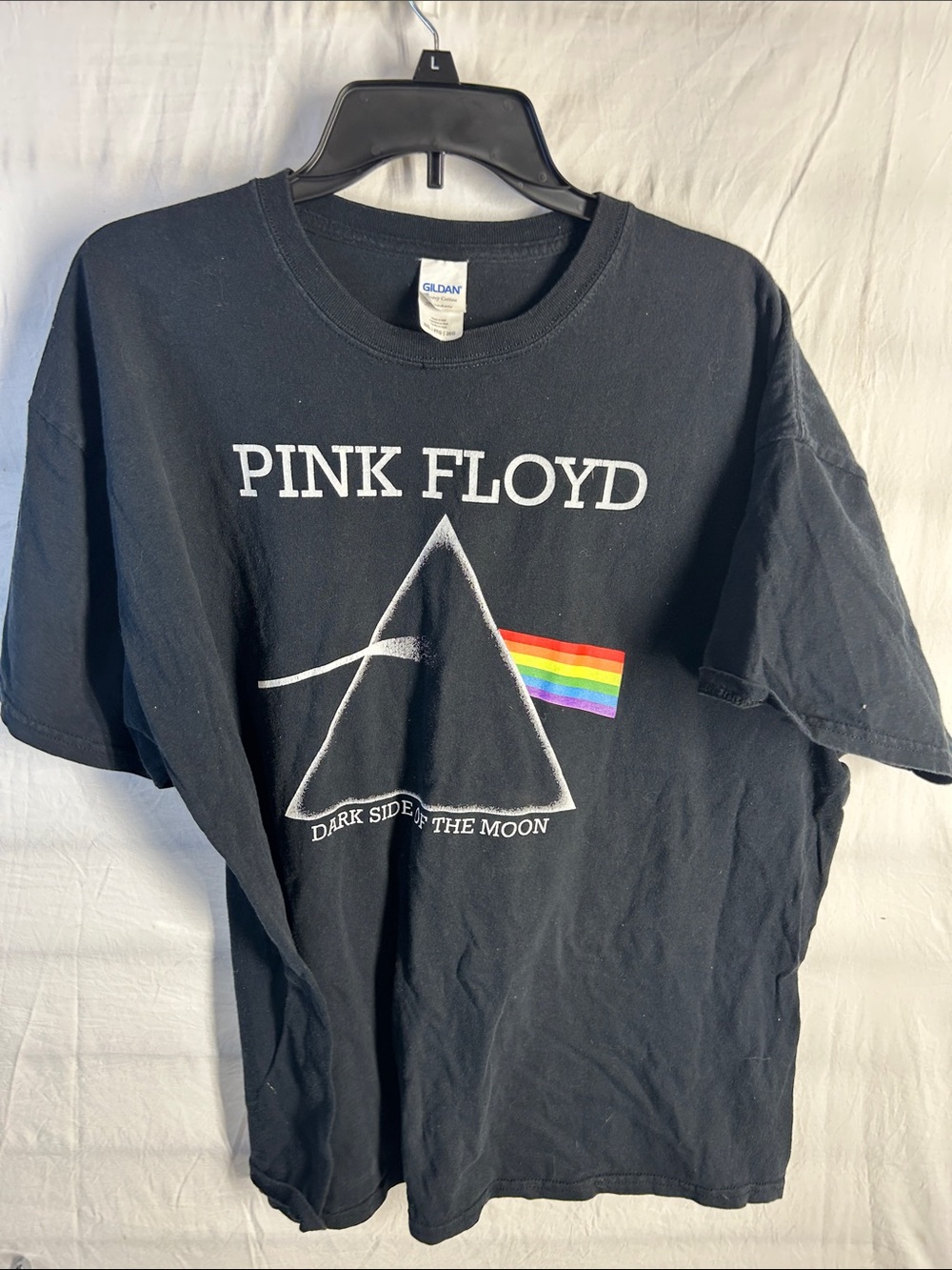 Gildan Black Pink Floyd 'Dark Side of the Moon' Rainbow Prism Tee - Men